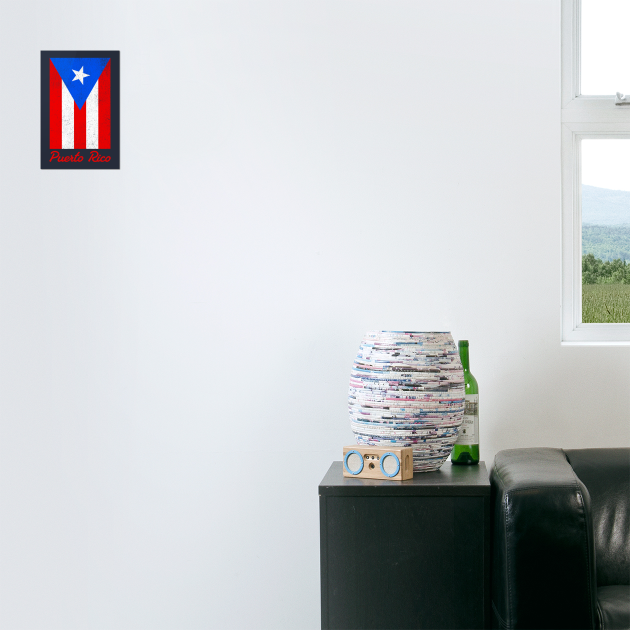 Puerto Rico Pride – Bold Puerto Rican Flag by DonWillisJrArt